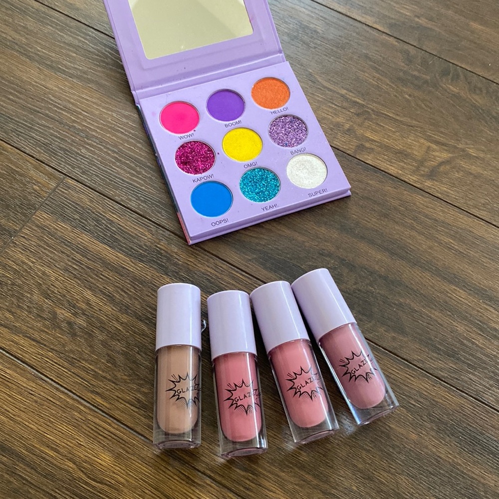 Glaze Cosmetics Shadow Palette + Glosses